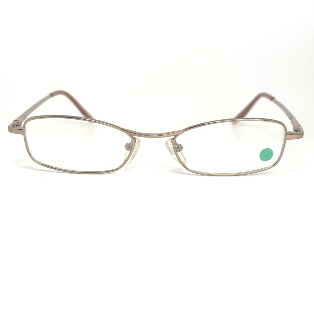 Gold Metal Oval Eyeglass Frames S-518 49-17-140 Rectangle Small Glasses